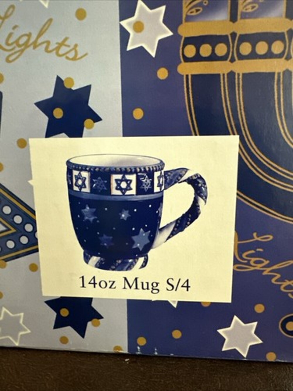 CENTRUM Festival of Lights Set Of 4 Coffee LARGE Mug 14Oz. New From Saks Off 5th